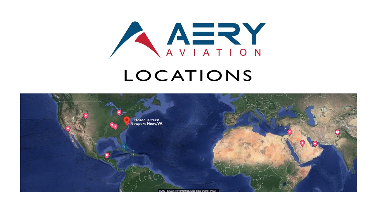 Aery Aviation locations map