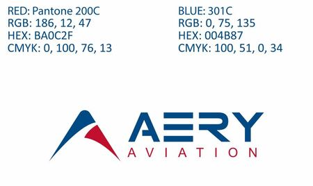 Aery Aviation Logo Colors
